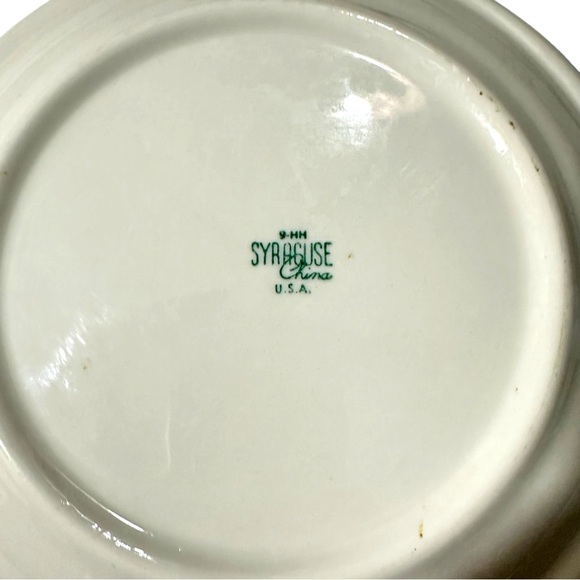 1954 Set 4 Syracuse USA Wintergreen Restaurant Dinner Plates 9” Wave Crest MCM - Picture 9 of 12